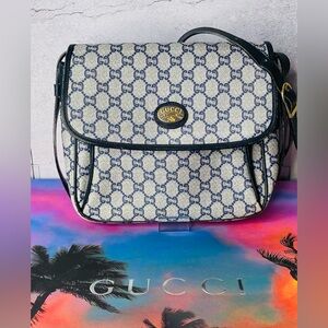 Gucci Navy and Cream Crossbody Bag